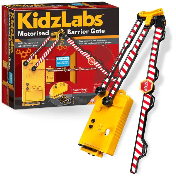 4M KidzLabs Build a Motorised Robotic Barrier Gate Kit for Ages 5 & Up