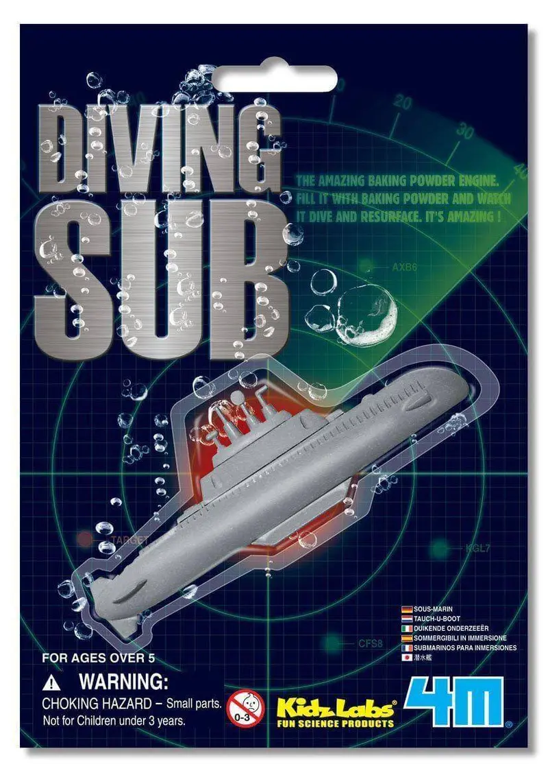 4M KidzLabs Diving Submarine Children's Experiment Kit for Ages 3 & Up
