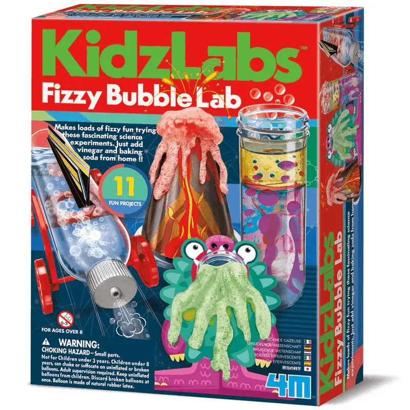 4M KidzLabs Fizzy Bubble Lab Chemistry Experiment Kit for Age 8 and Up