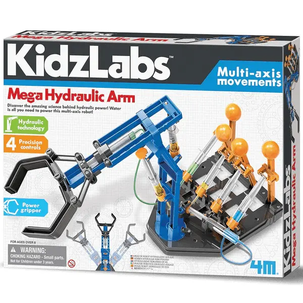 4M KidzLabs Mega Hydraulic Arm with Multi-Axis Movements for Ages 8+