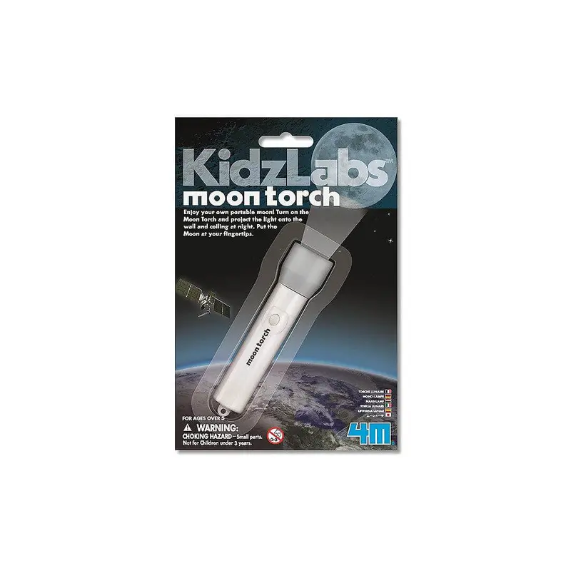 4M KidzLabs Moon Torch STEM Projection Toy for Children Ages 5 and Up