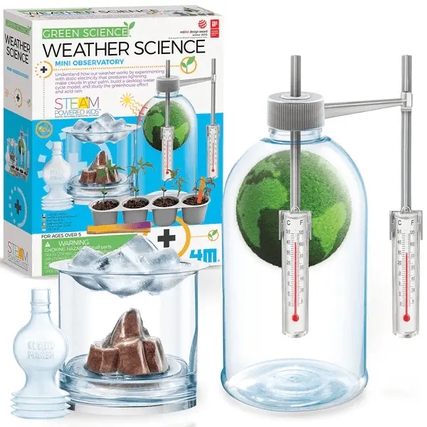 4M KidzLabs STEAM Powered Kids Green Science Weather Science Kit for Age 5 & Up