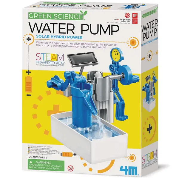 4M STEAM Powered Kids Green Science Water Pump Kit for Ages 5 and Up