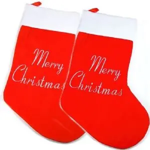 76cm Jumbo Plush Christmas Stocking with Merry Christmas Message