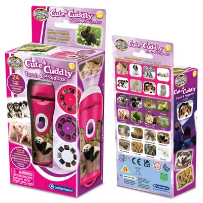 Brainstorm Cute & Cuddly Animal Torch Projector for Children Ages 3+