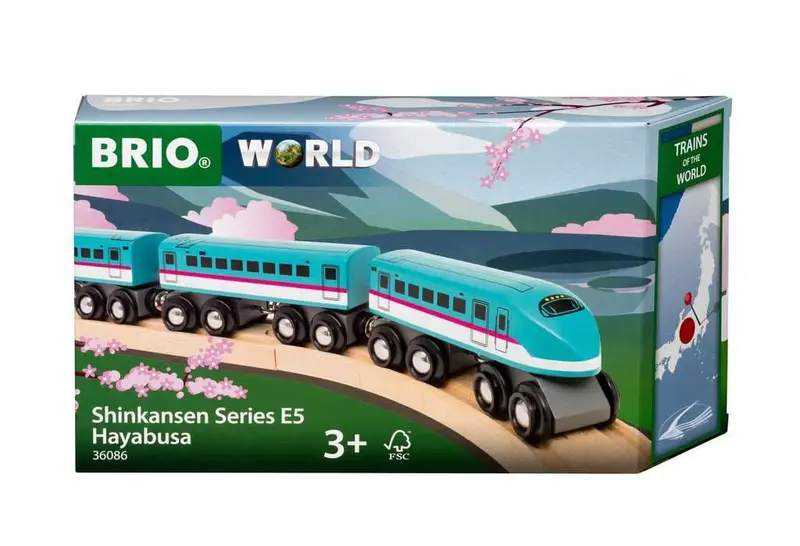 Brio 36086 Trains of the World Shinkansen Series E5 Hayabusa Ages 3+