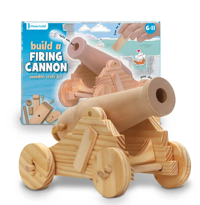 Build Your Own Wooden FIRING Cannon Kit!