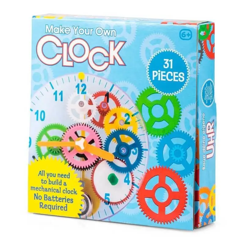 Children's Make Your Own Mechanical Clock Educational Kit