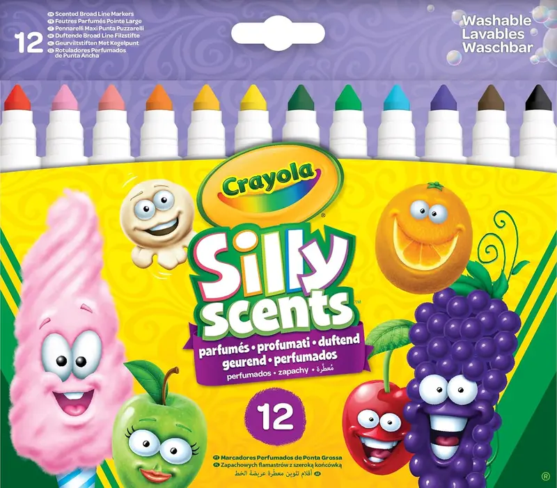 Crayola Pack of 12 Silly Scents Broadline Sweet Markers for Ages 3+