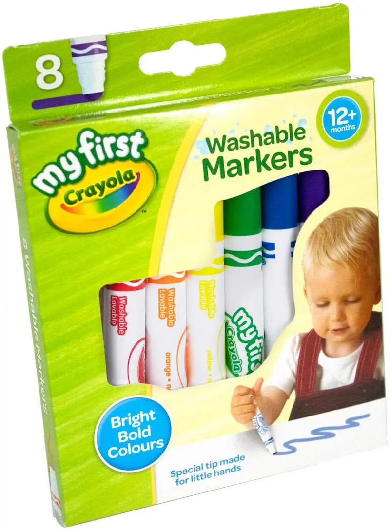 Crayola Pack of 8 My First Washable Markers for Toddlers Ages 1 and Up