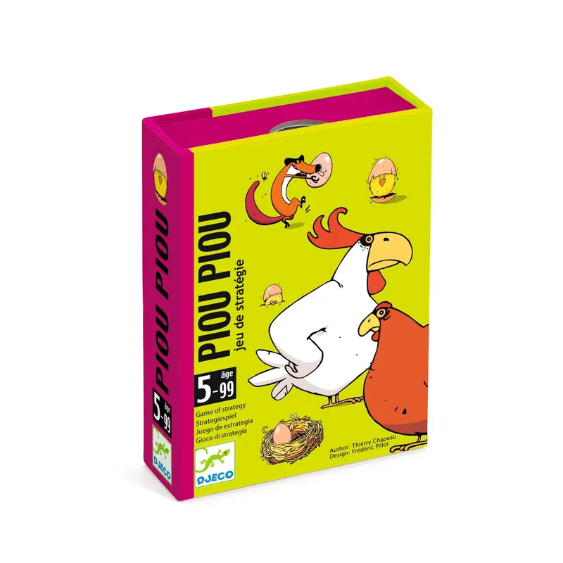 Djeco Piou Piou Strategy Playing Card Game for 2-5 Players Ages 5 & Up