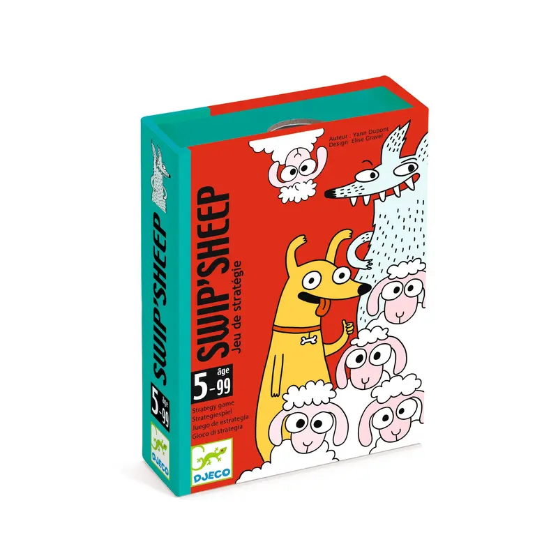Djeco Swip'Sheep Strategy Playing Card Game for 3-5 Players Age 5 & Up