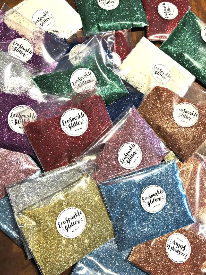 EcoSparkle Biodegradable Glitter, 10 different colours, 10 x 6g