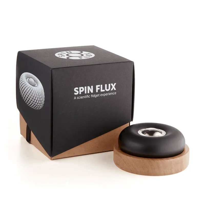 Feel Flux - Spin Flux in Anodized Black Science Toy Gift for Adults