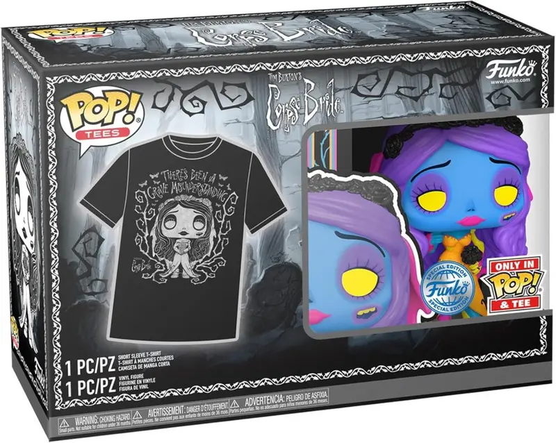 Funko Pop! Corpse Bride Emily Blacklight Vinyl Figure & T-Shirt – Large