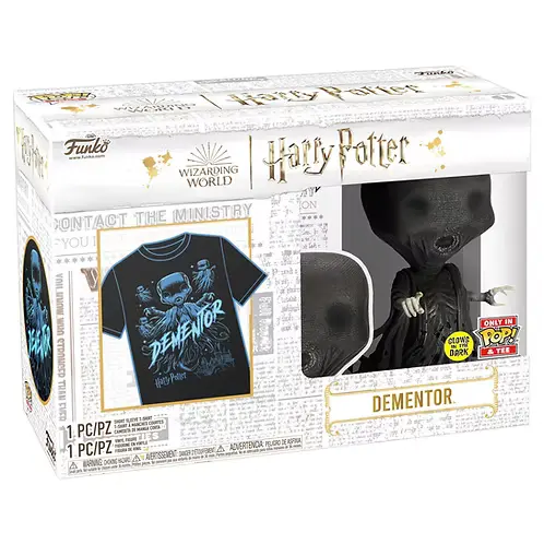 Funko Pop! Harry Potter Dementor Glow-in-the-Dark Vinyl Figure & T-Shirt – Large