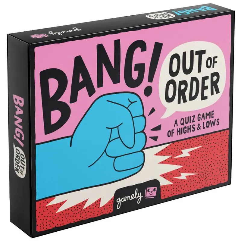 Gamely Bang! Out of Order Party Quiz Game for 2+ Players Ages 8 and Up