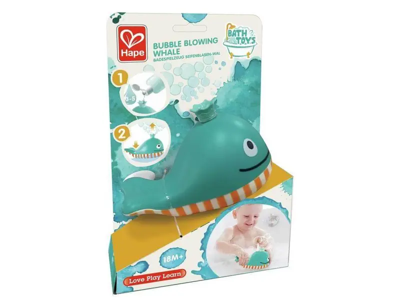 Hape Bubble Blowing Whale Children's Bath Toy for Ages 18 Months & Up