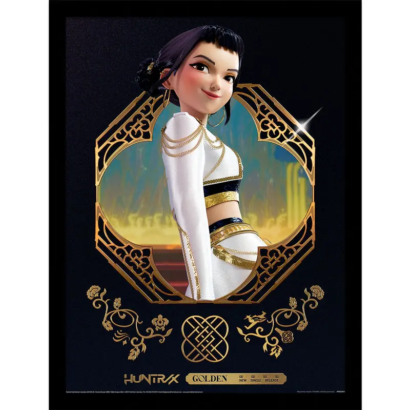 K-Pop Demon Hunters Golden Zoey Collector Print (Framed)