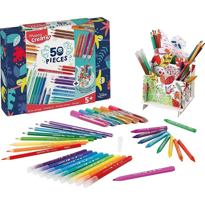 Maped Creativ Children's 50 Piece Colouring Set for Ages 5 and Up