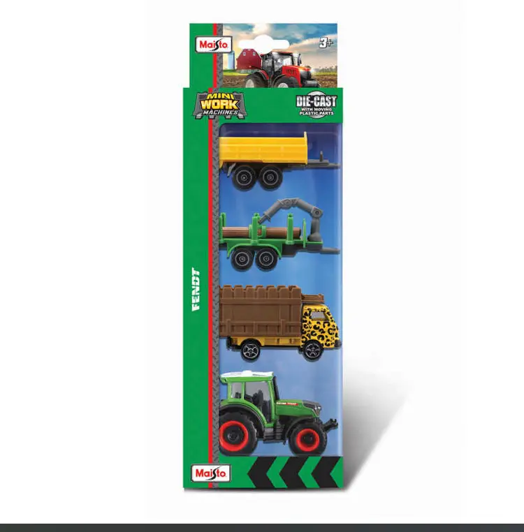 Mini Working Machines - 4 Pack Of Tractors Fendt