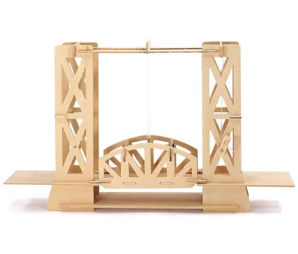 Pathfinders Build A Wooden Lift Bridge STEM Kit for Ages 7 and Up