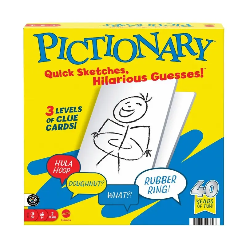 Pictionary Drawing Board Game for 2 Teams of Players Ages 8 and Up