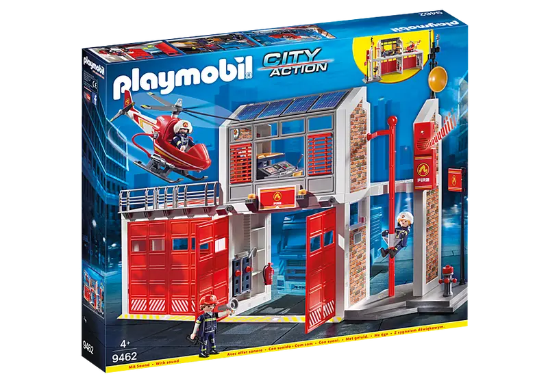 Playmobil City Action 9462 Fire Station Toy Playset for Ages 4 and Up