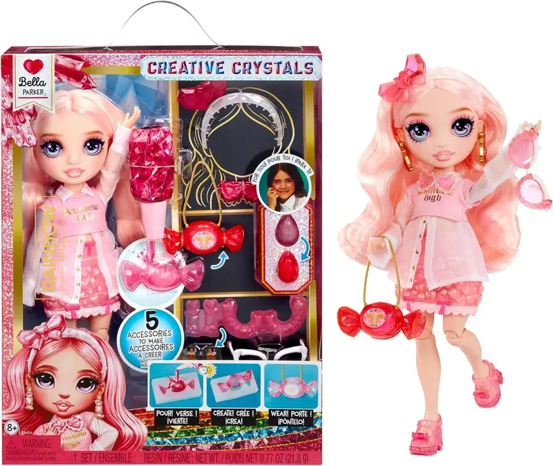 Rainbow High Creative Crystals Bella 11” Fashion Doll for Ages 8 & Up