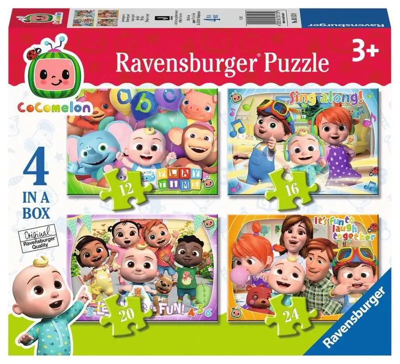 Ravensburger Cocomelon 4 In A Box Jigsaw Puzzles for Ages 3 and Up
