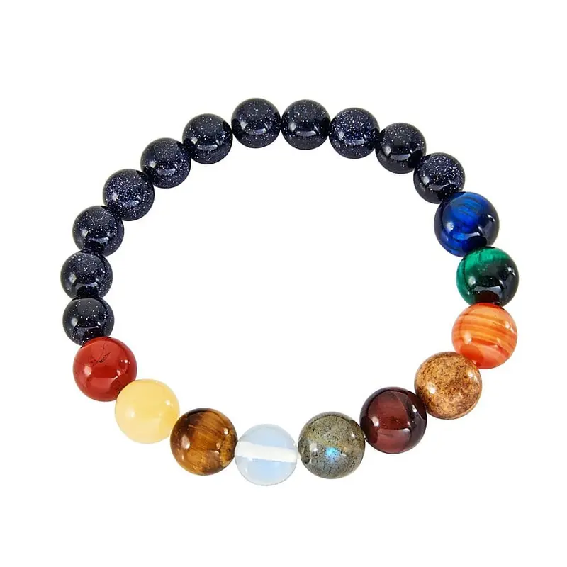 Solar System Themed Bead Bracelet (8-10mm) Fascinating Astronomy Gift