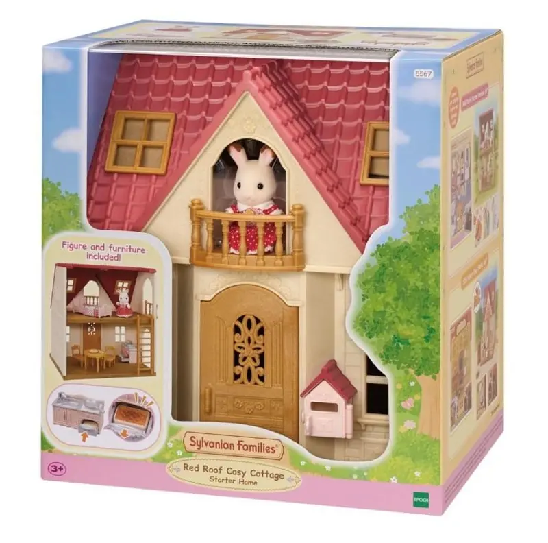 Sylvanian Families Red Roof Cosy Cottage Starter Home for Ages 3 & Up