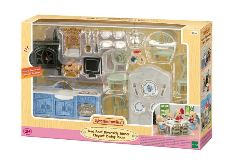 Sylvanian Families Red Roof Riverside Manor Elegant Dining Room Age 3+