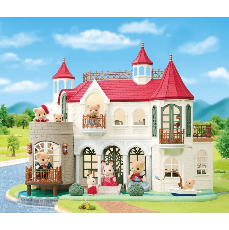 Sylvanian Families Red Roof Riverside Manor Toy Playset for Age 3 & Up
