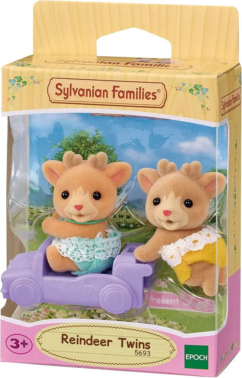 Sylvanian Families Reindeer Twins Playset for Children Aged 3 and Up