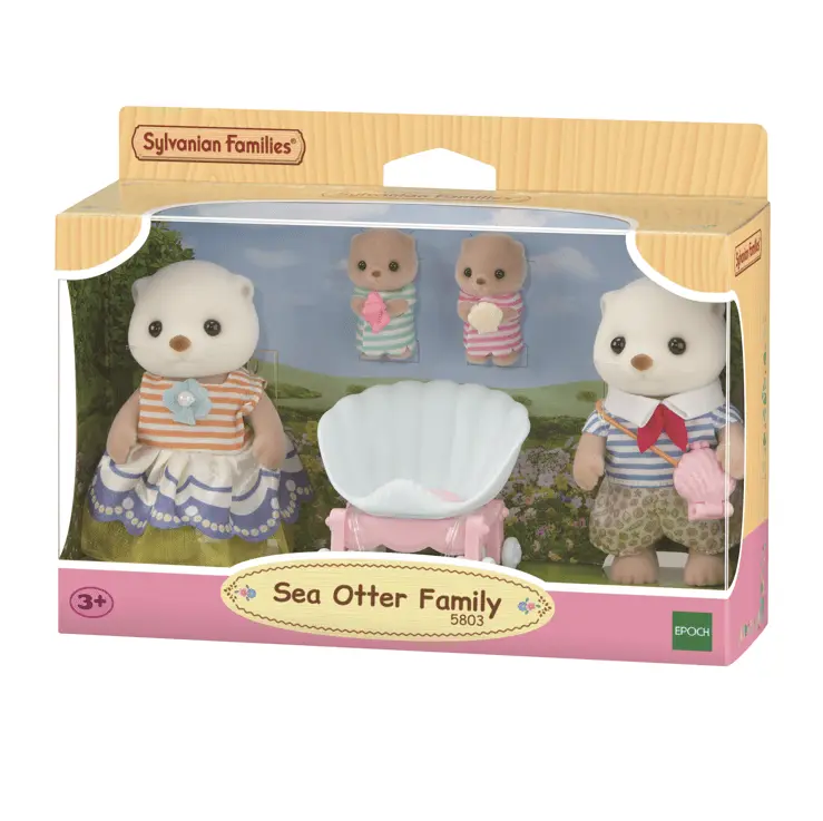 Sylvanian Families Sea Otter Family Toy Playset for Ages 3 and Up