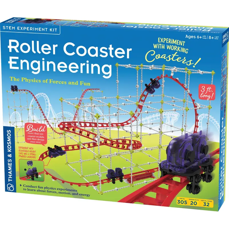 Thames & Kosmos Roller Coaster Engineering Experiment Kit for Ages 6+