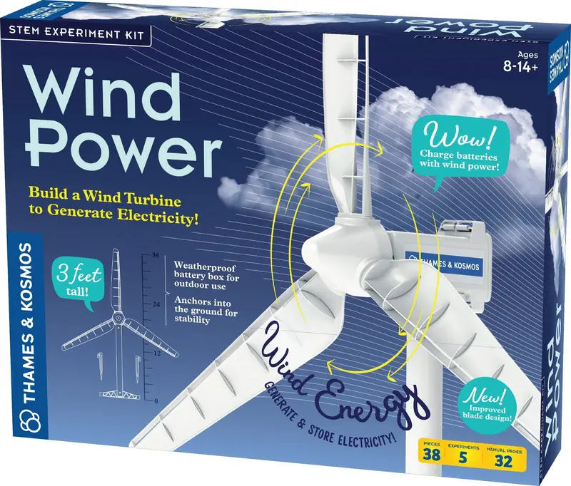 Thames & Kosmos Wind Power Wind Turbine STEM Kit for Ages 8 and Up
