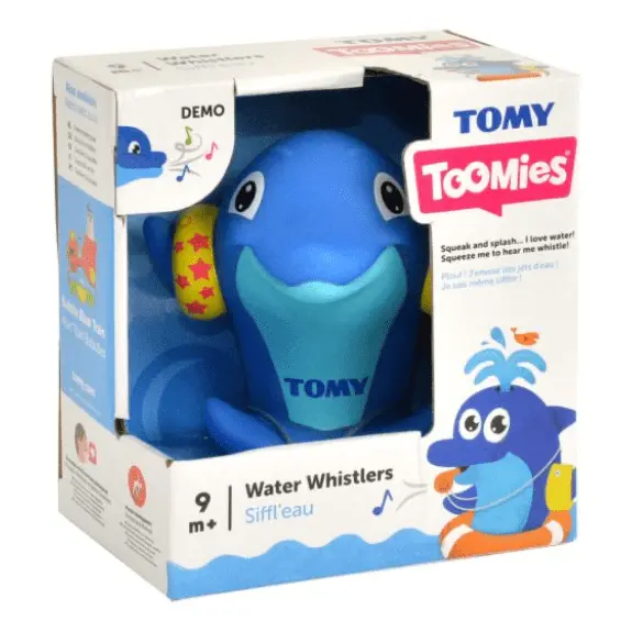 TOMY Toomies Water Whistlers Dolphin Bath Toy