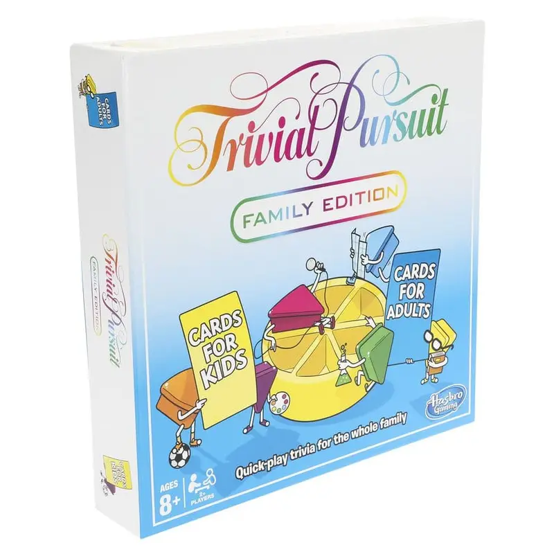 Trivial Pursuit Family Edition Board Game for 2+ Players Ages 8 and Up