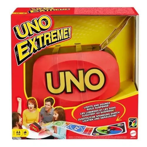 Uno Extreme Card Game with Card Launcher for 2 to 10 Players Ages 7+