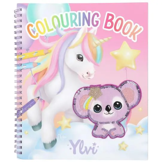 Ylvi Colouring Book With Unicorn And Sequins