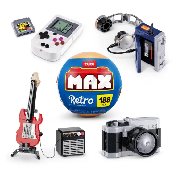 ZURU MAX Premium Retro Series 2 Building Bricks – Choose Your Design