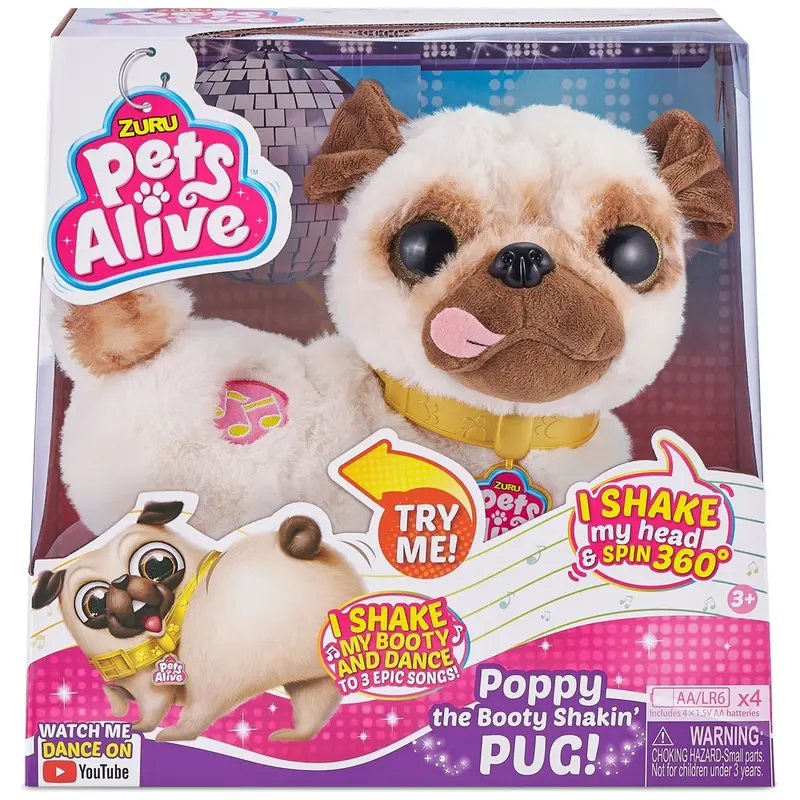 Zuru Pets Alive Poppy The Booty Shakin’Pug Age 3+