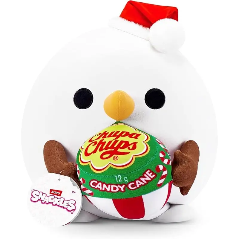 ZURU Snackles Christmas 14in Plush - Snowman & Candy Cane Chupachups